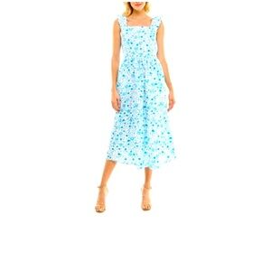 Draper James Floral Blue Sleeveless Sundress